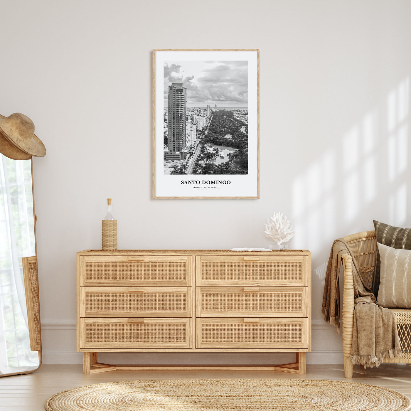 Santo Domingo Portrait B&W Poster