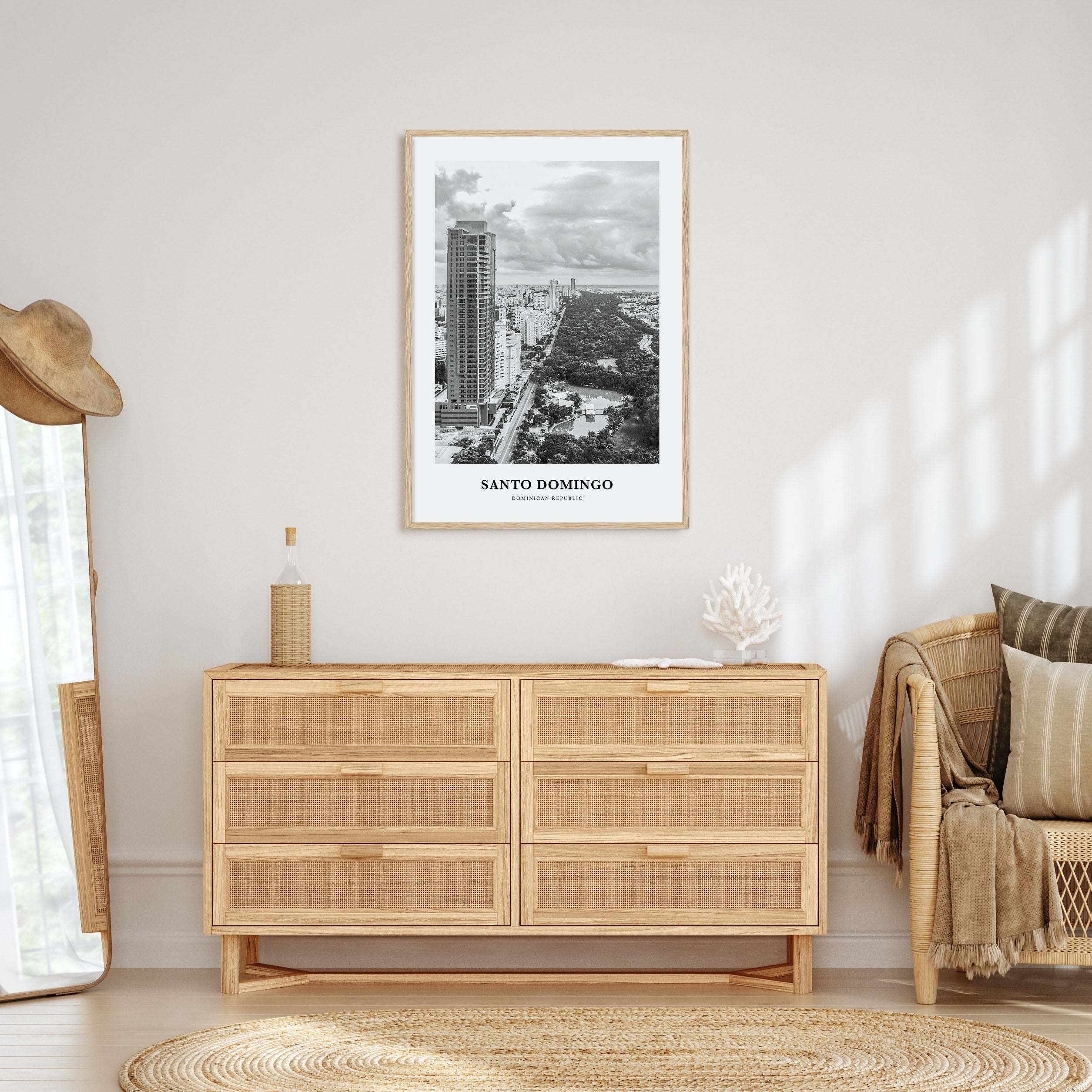 Santo Domingo Portrait B&W Poster
