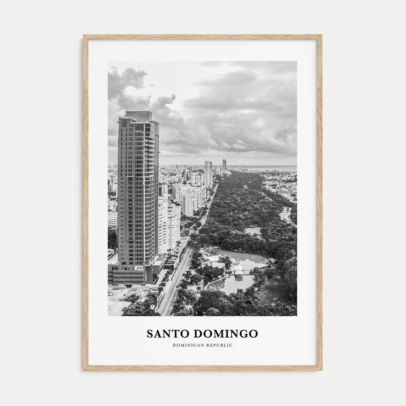Santo Domingo Portrait B&W Poster