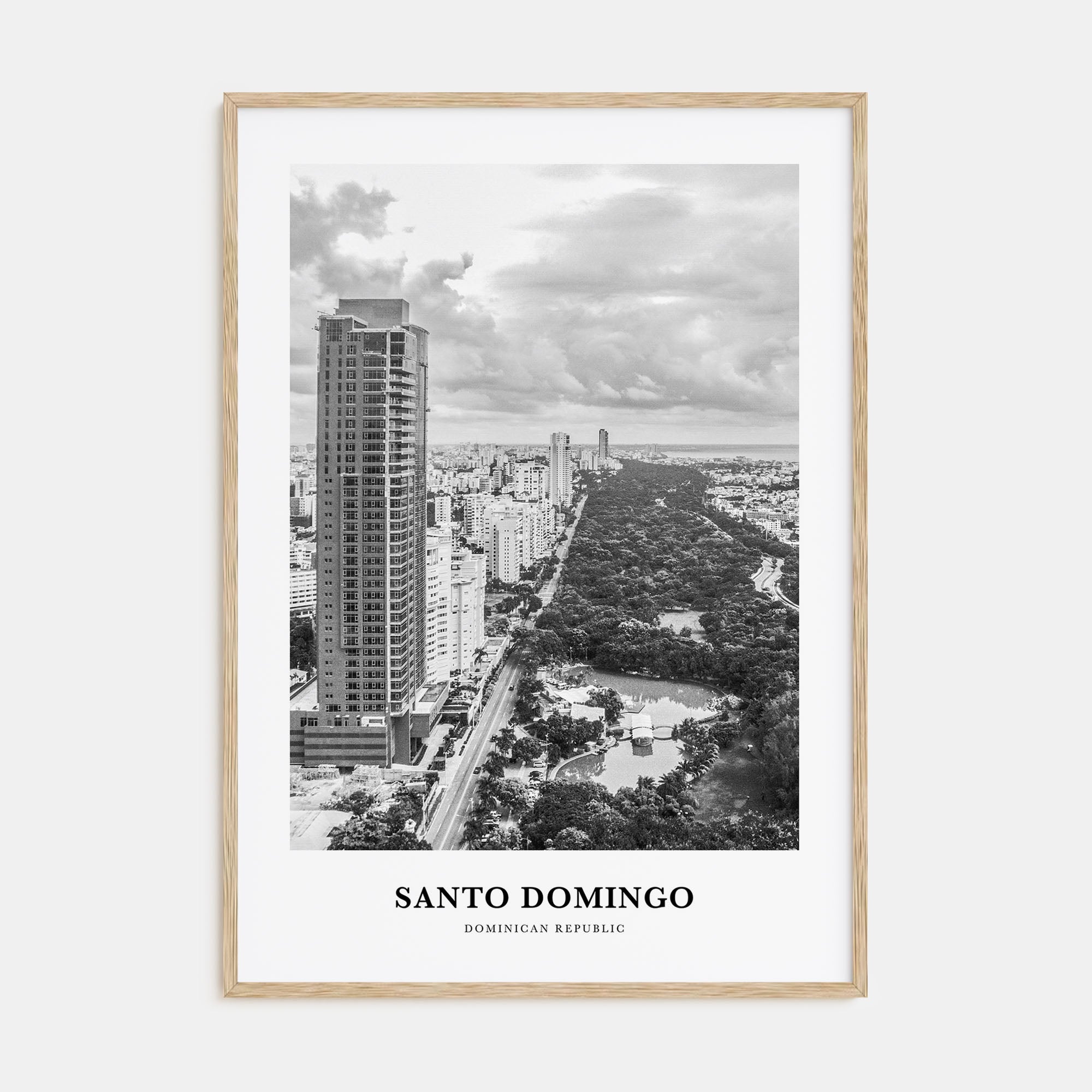 Santo Domingo Portrait B&W Poster