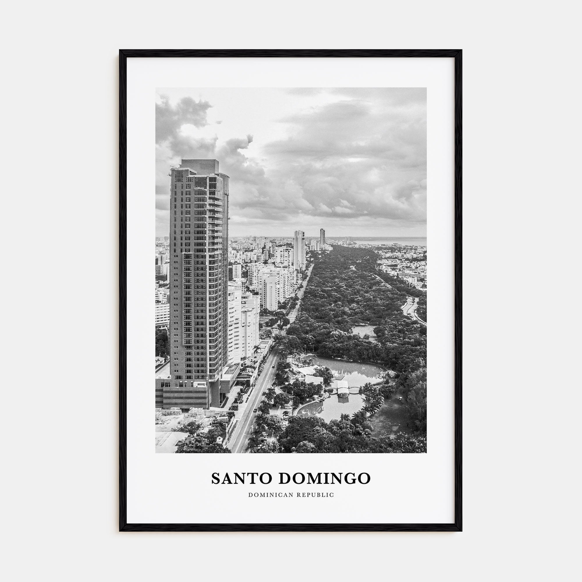 Santo Domingo Portrait B&W Poster