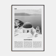 Santorini Travel B&W Poster