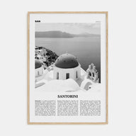 Santorini Travel B&W Poster