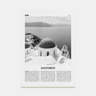 Santorini Travel B&W Poster