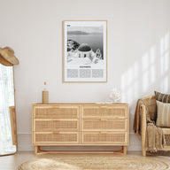 Santorini Travel B&W Poster