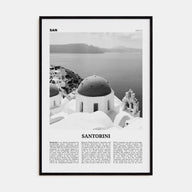 Santorini Travel B&W Poster
