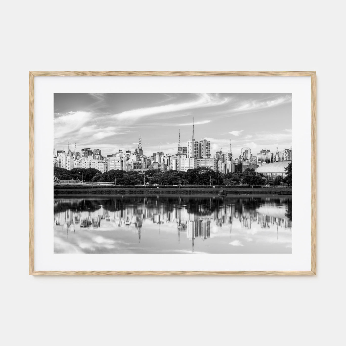 São Paulo Landscape B&W Poster