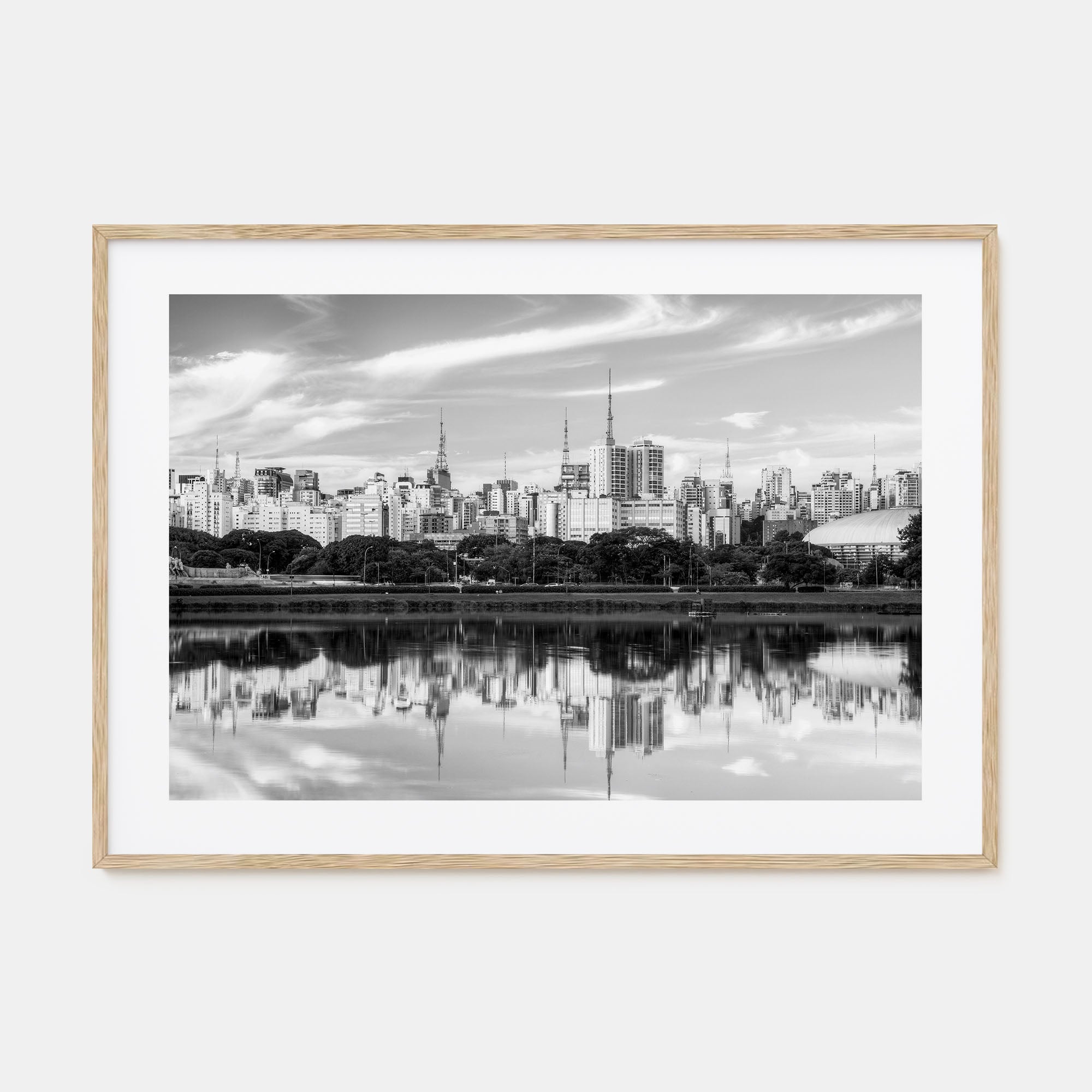 São Paulo Landscape B&W Poster