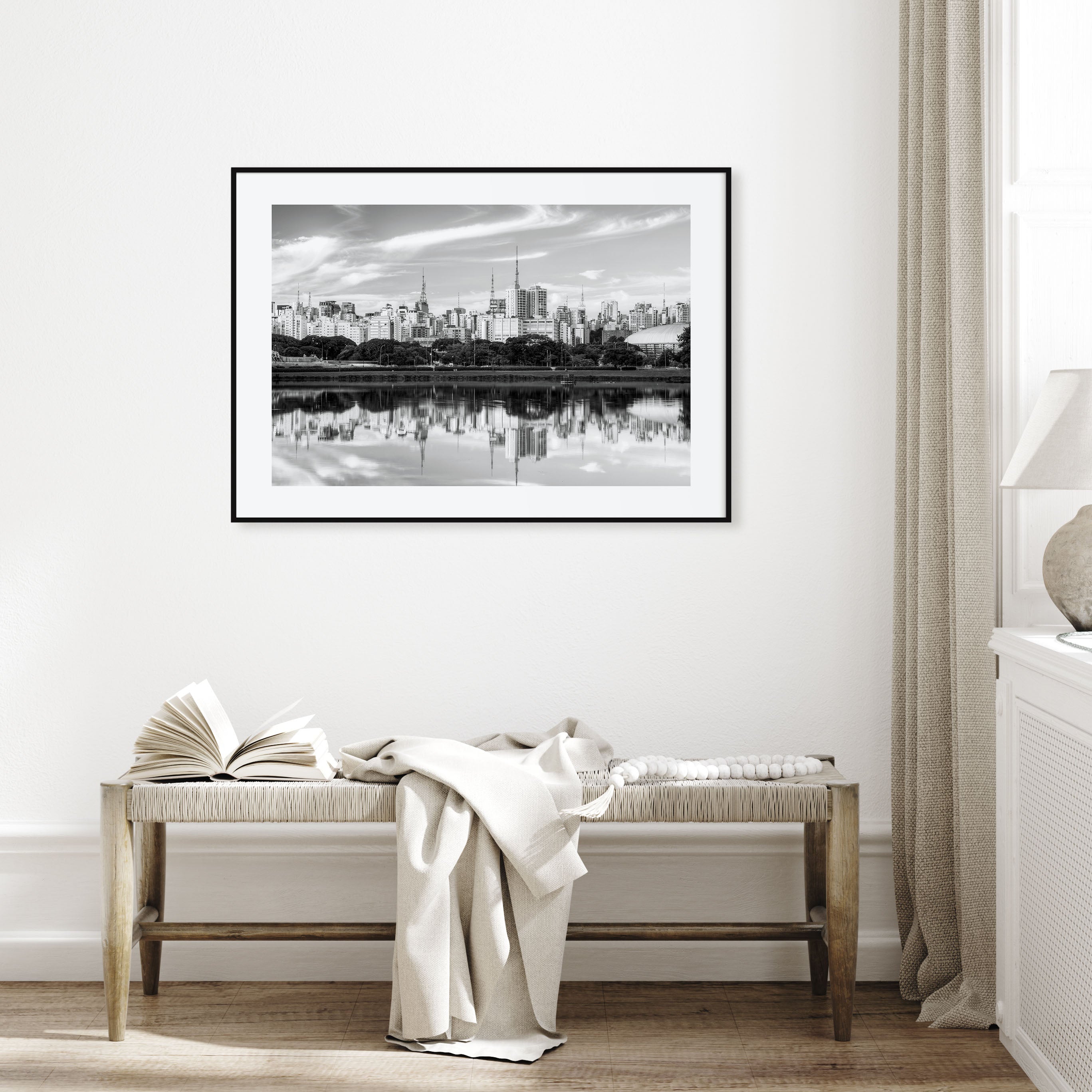 São Paulo Landscape B&W Poster
