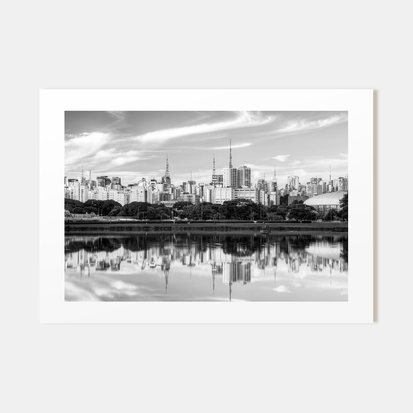 São Paulo Landscape B&W Poster