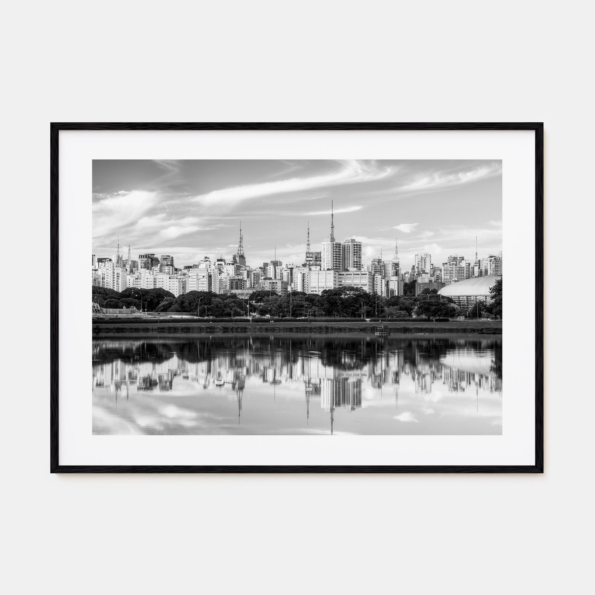 São Paulo Landscape B&W Poster