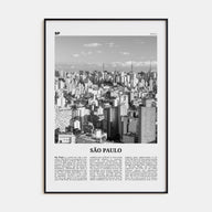 São Paulo Travel B&W No 1 Poster