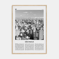 São Paulo Travel B&W No 1 Poster
