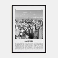 São Paulo Travel B&W No 1 Poster