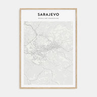 Sarajevo Map Portrait Poster