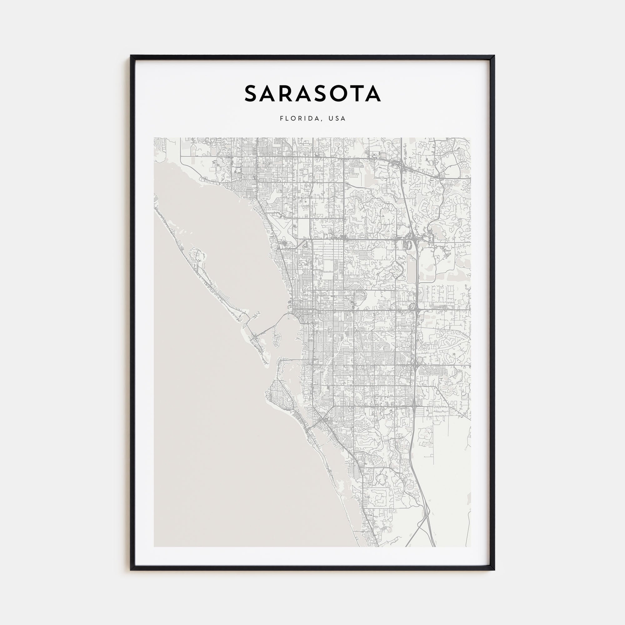 Sarasota Map Portrait Poster