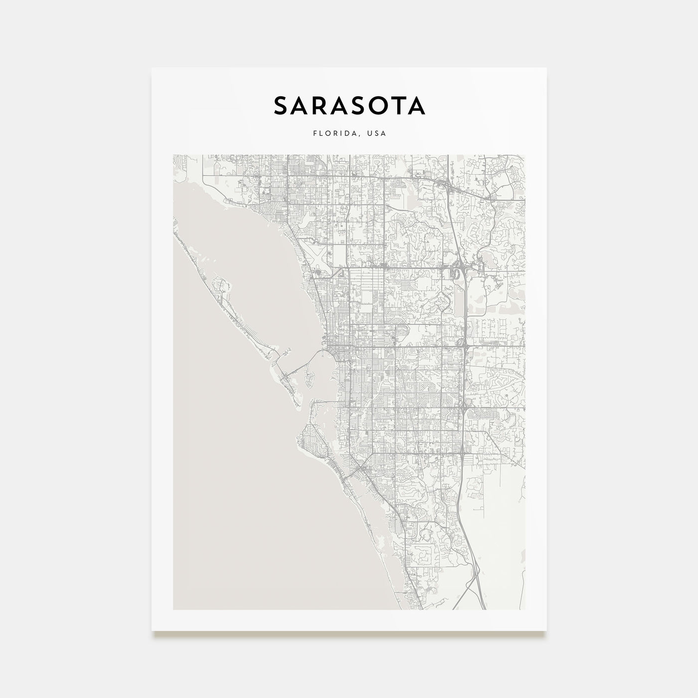 Sarasota Map Portrait Poster