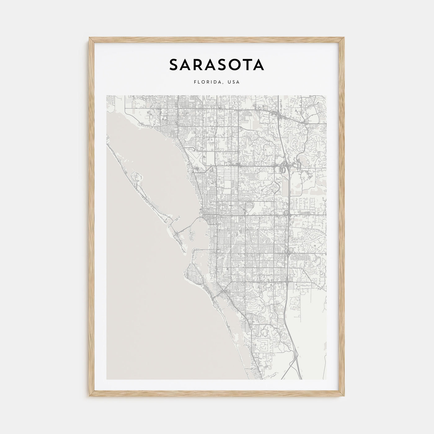 Sarasota Map Portrait Poster