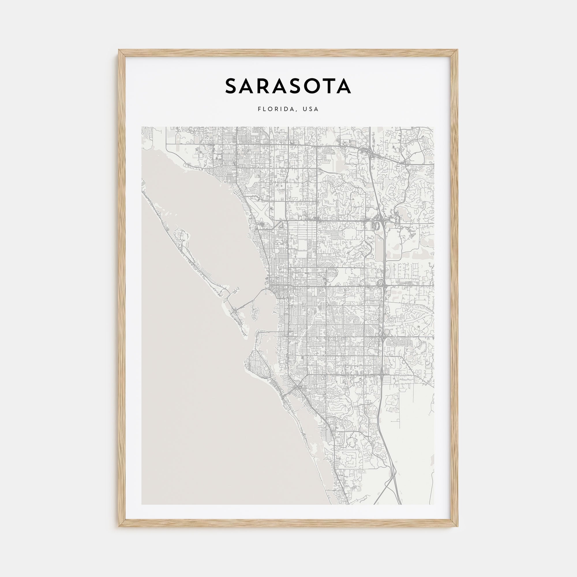 Sarasota Map Portrait Poster