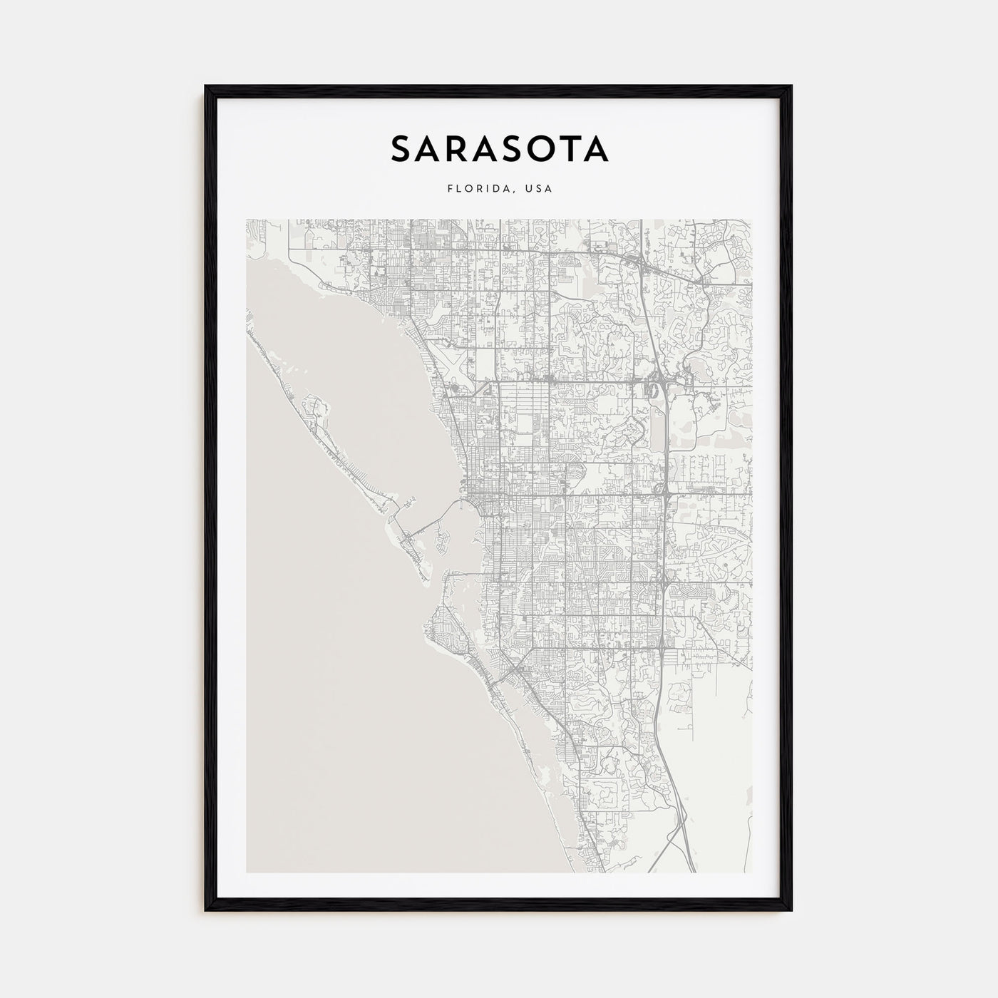 Sarasota Map Portrait Poster
