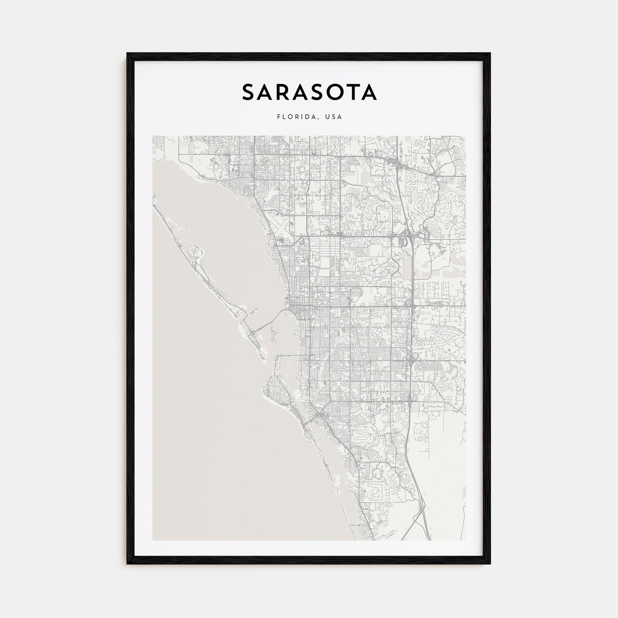 Sarasota Map Portrait Poster