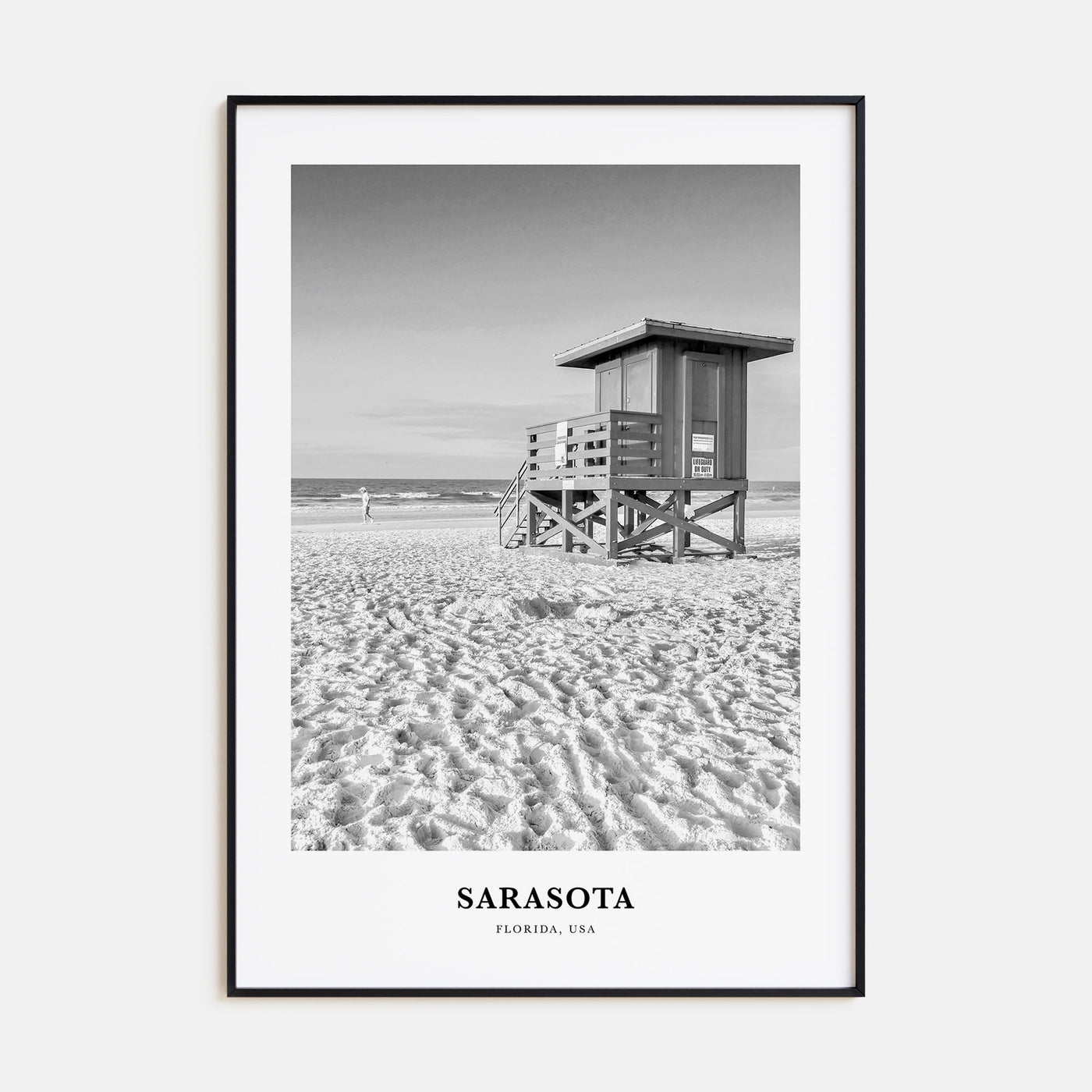 Sarasota Portrait B&W No 1 Poster