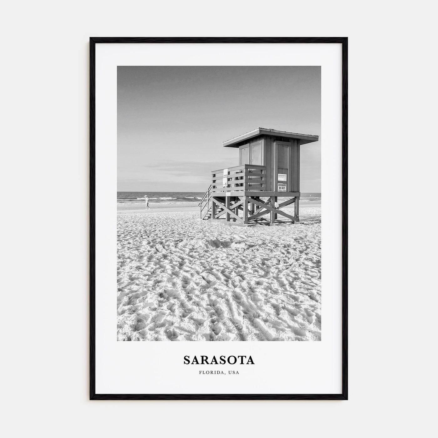 Sarasota Portrait B&W No 1 Poster