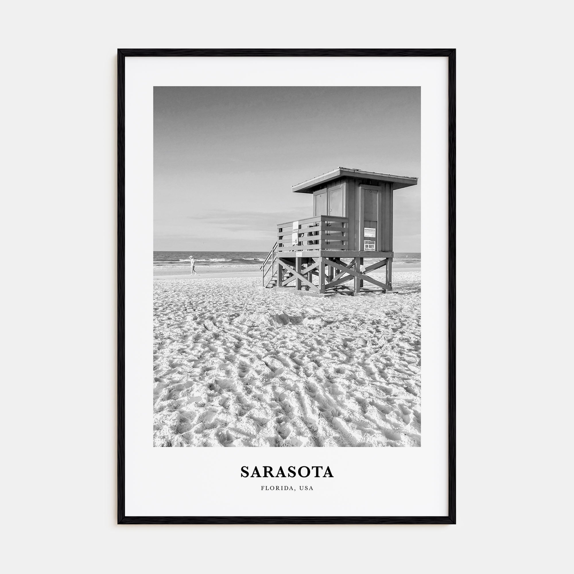 Sarasota Portrait B&W No 1 Poster