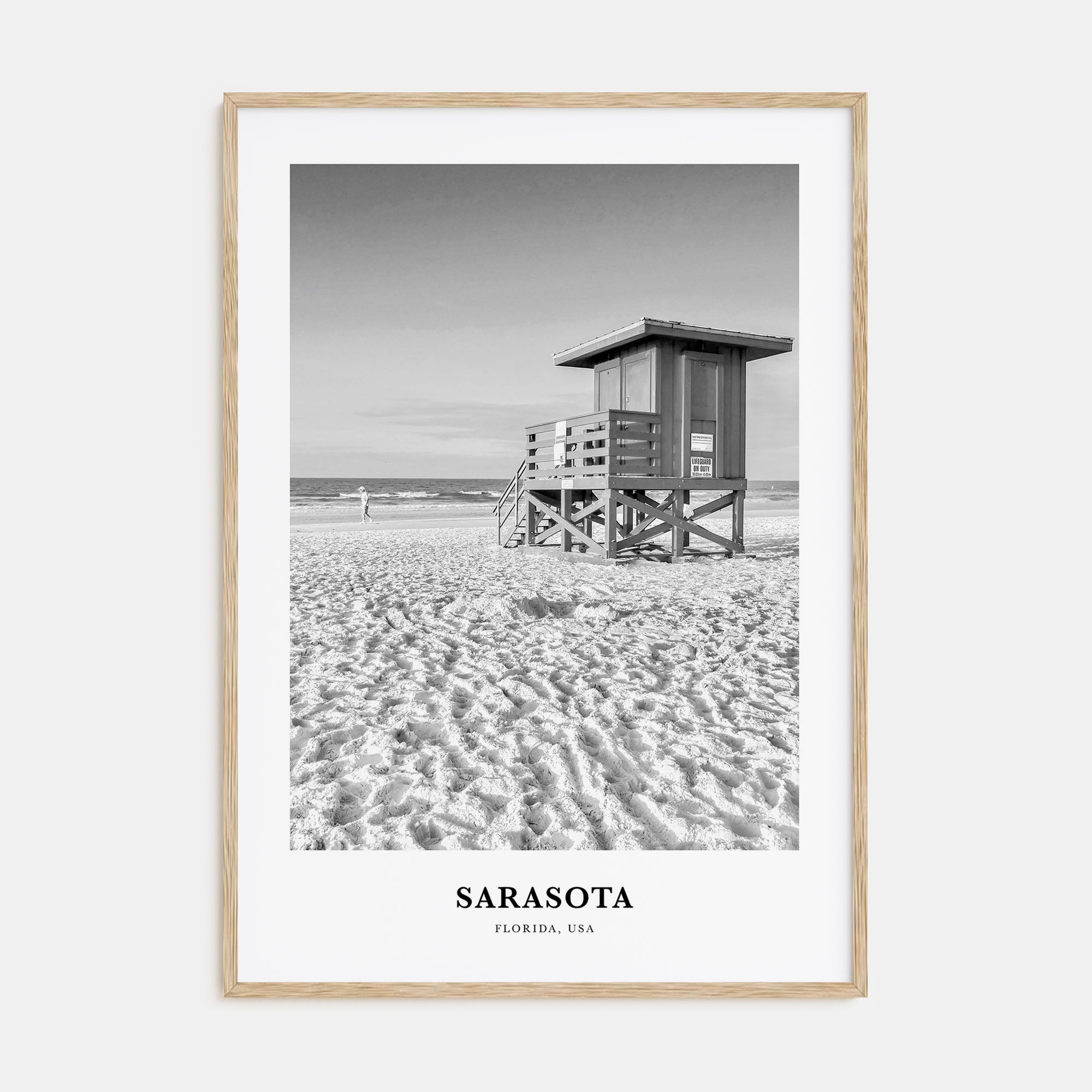 Sarasota Portrait B&W No 1 Poster