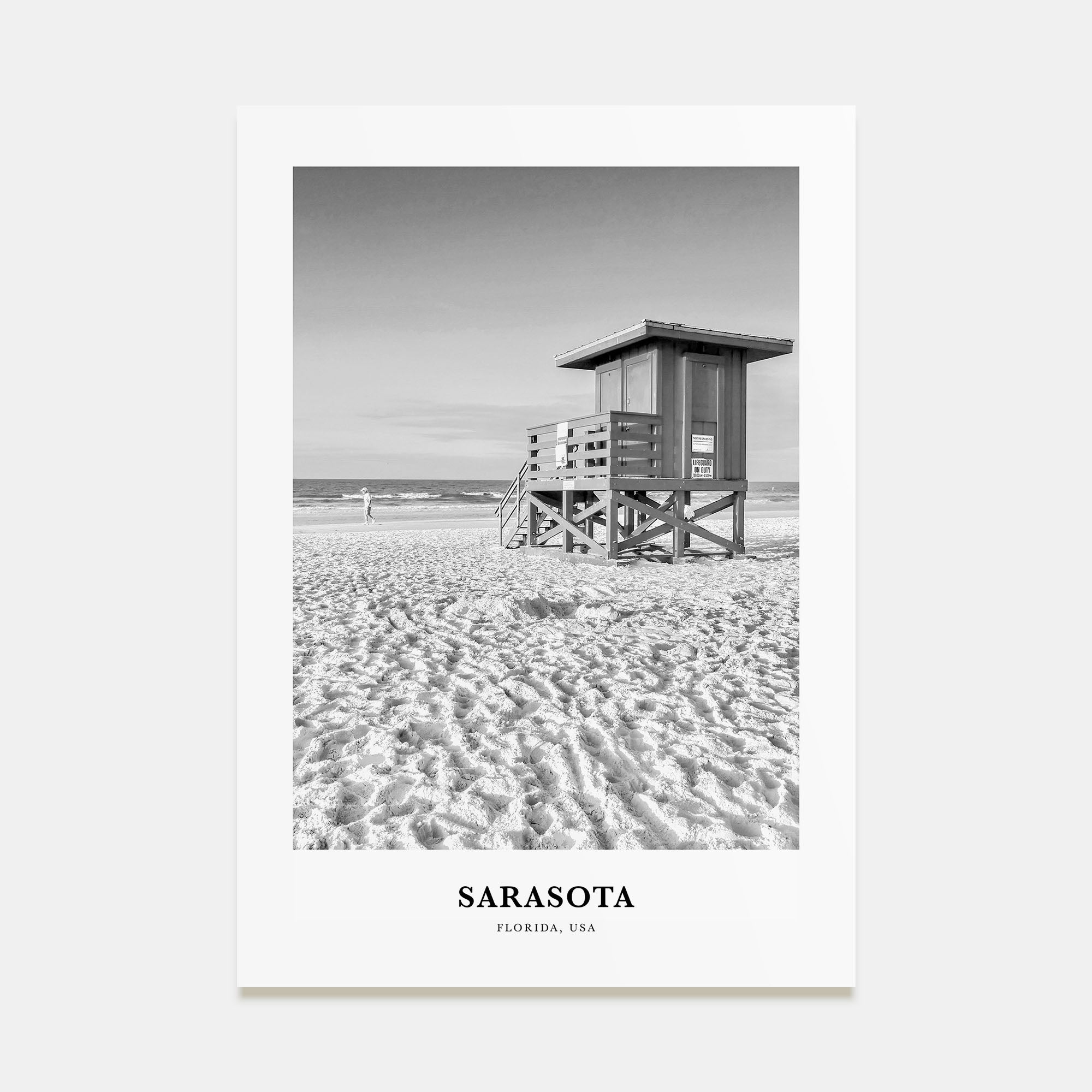 Sarasota Portrait B&W No 1 Poster