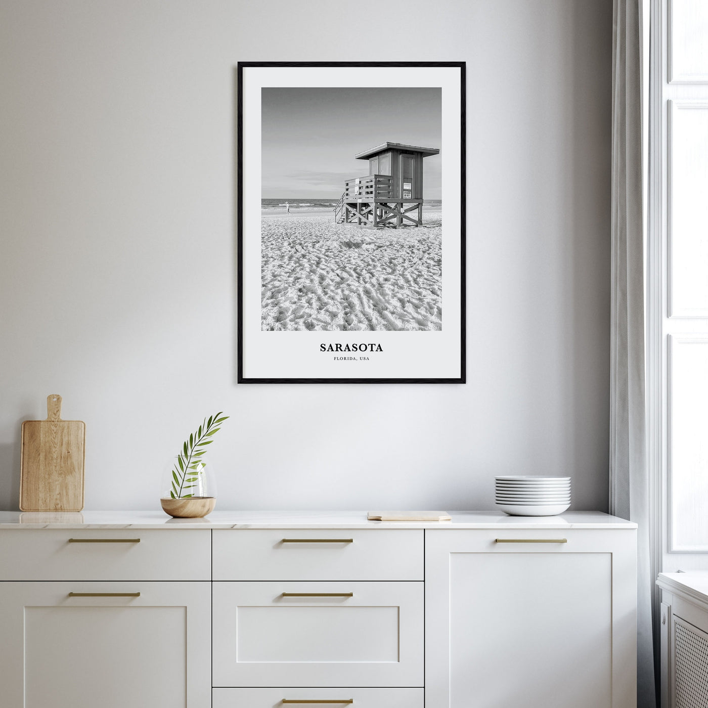 Sarasota Portrait B&W No 1 Poster