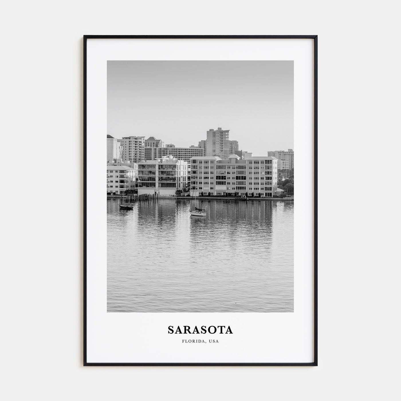 Sarasota Portrait B&W No 2 Poster