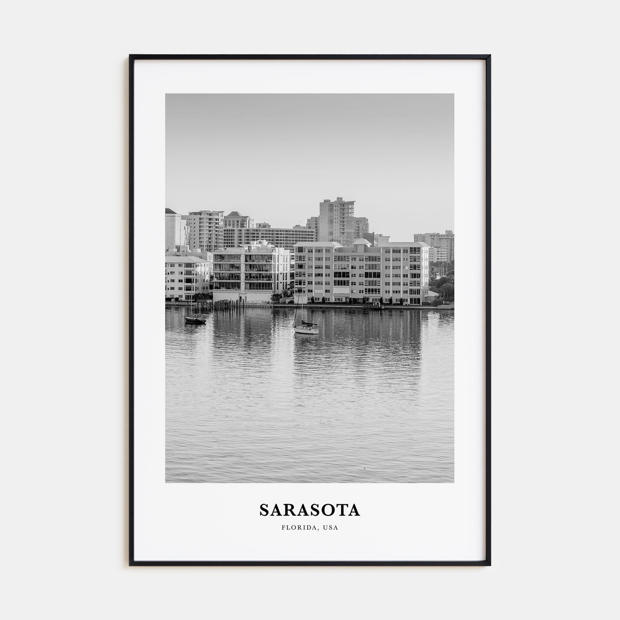 Sarasota Portrait B&W No 2 Poster