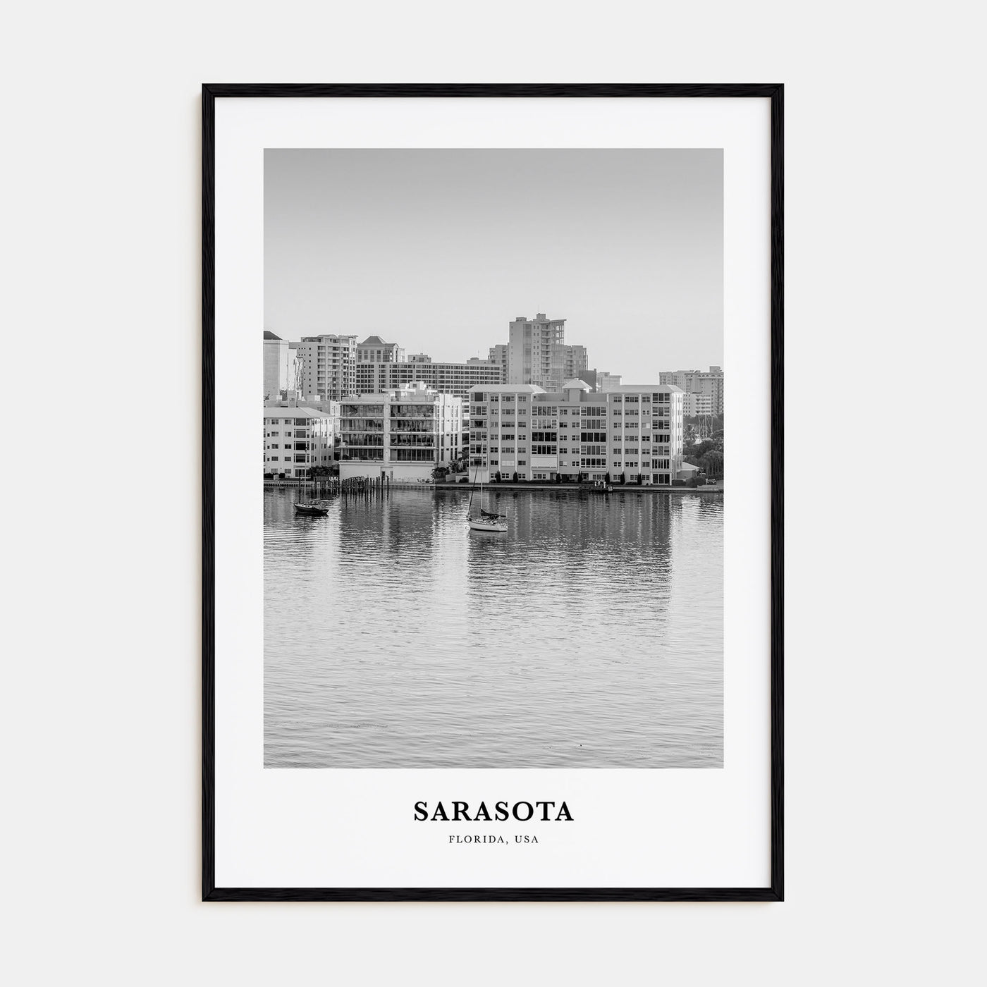 Sarasota Portrait B&W No 2 Poster