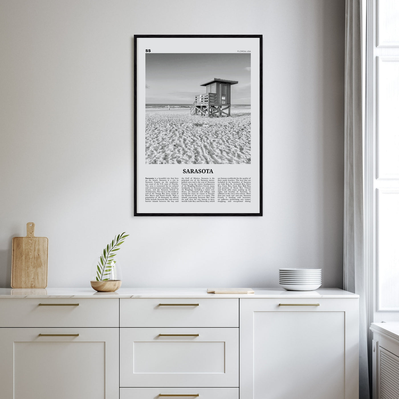 Sarasota Travel B&W No 1 Poster