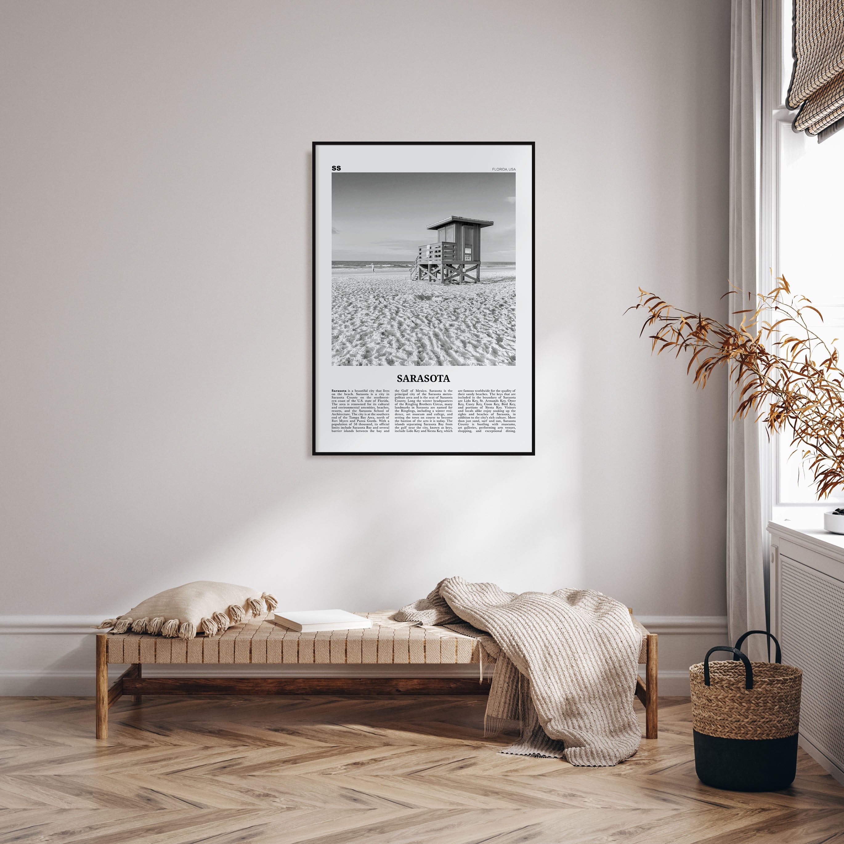 Sarasota Travel B&W No 1 Poster