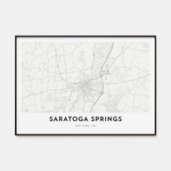 Saratoga Springs Map Landscape Poster