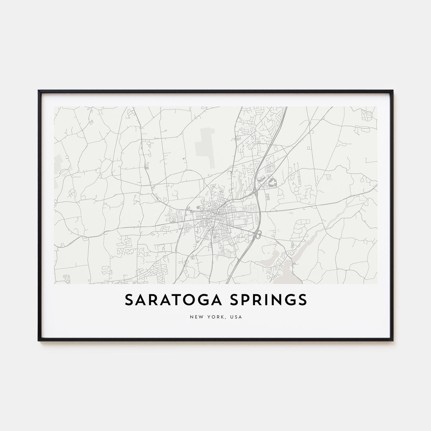 Saratoga Springs Map Landscape Poster