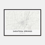 Saratoga Springs Map Landscape Poster