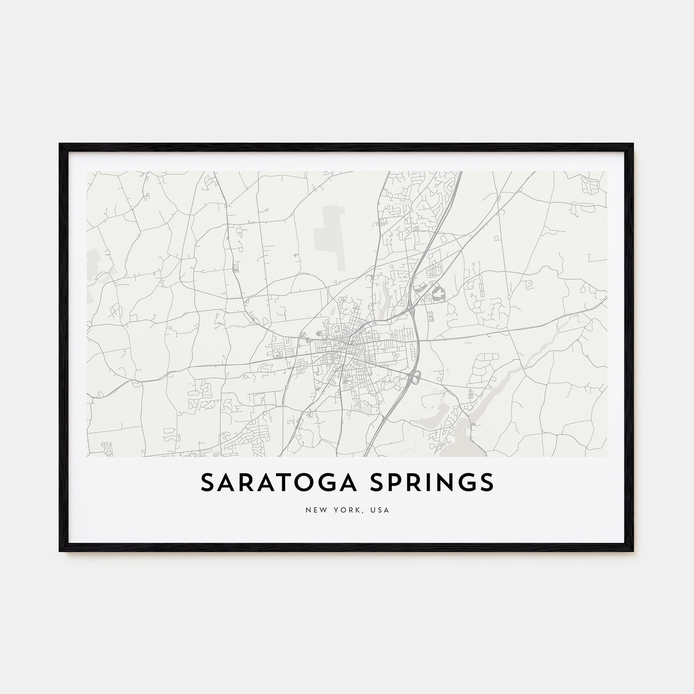 Saratoga Springs Map Landscape Poster