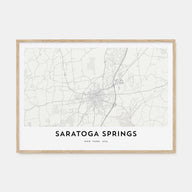 Saratoga Springs Map Landscape Poster