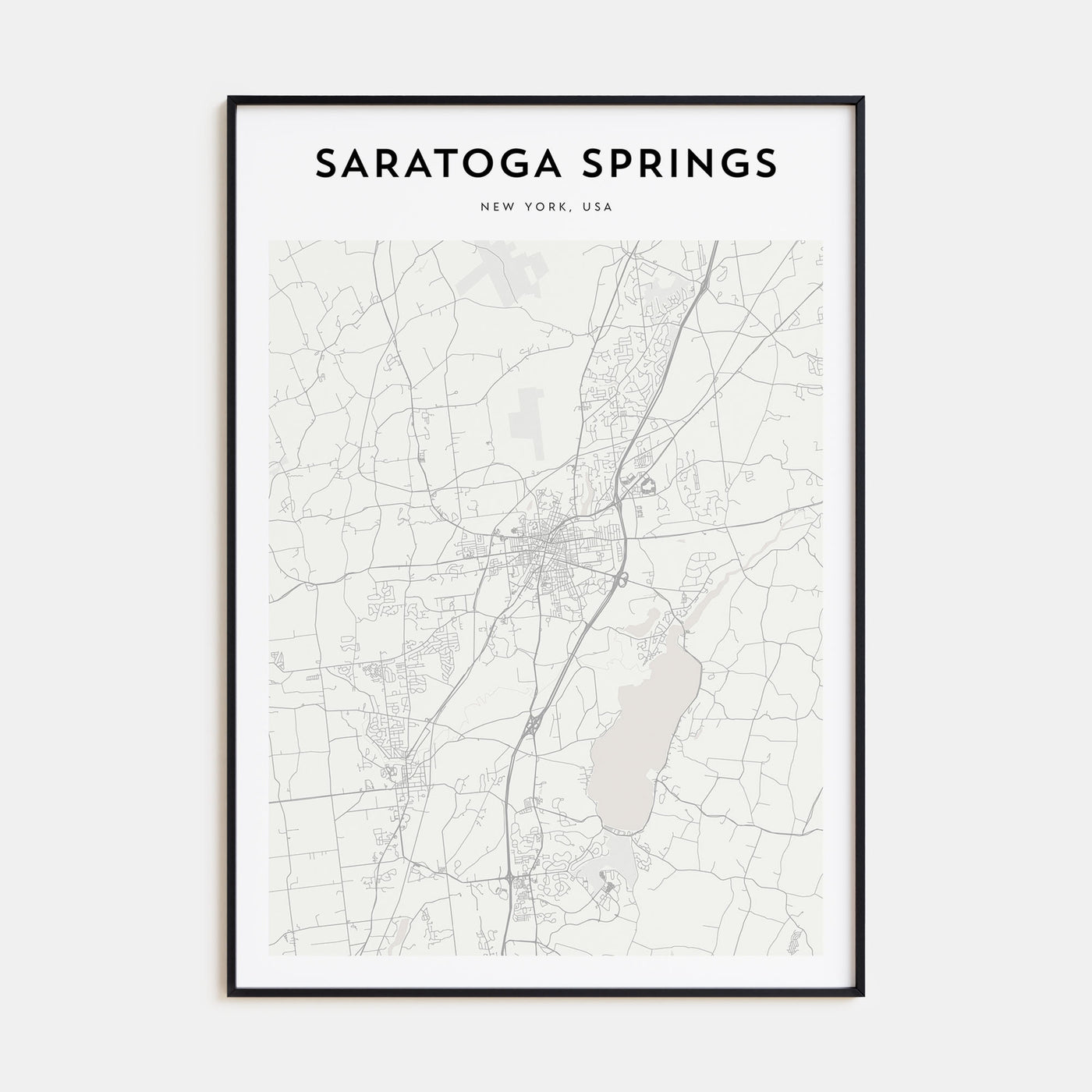 Saratoga Springs Map Portrait Poster