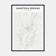 Saratoga Springs Map Portrait Poster