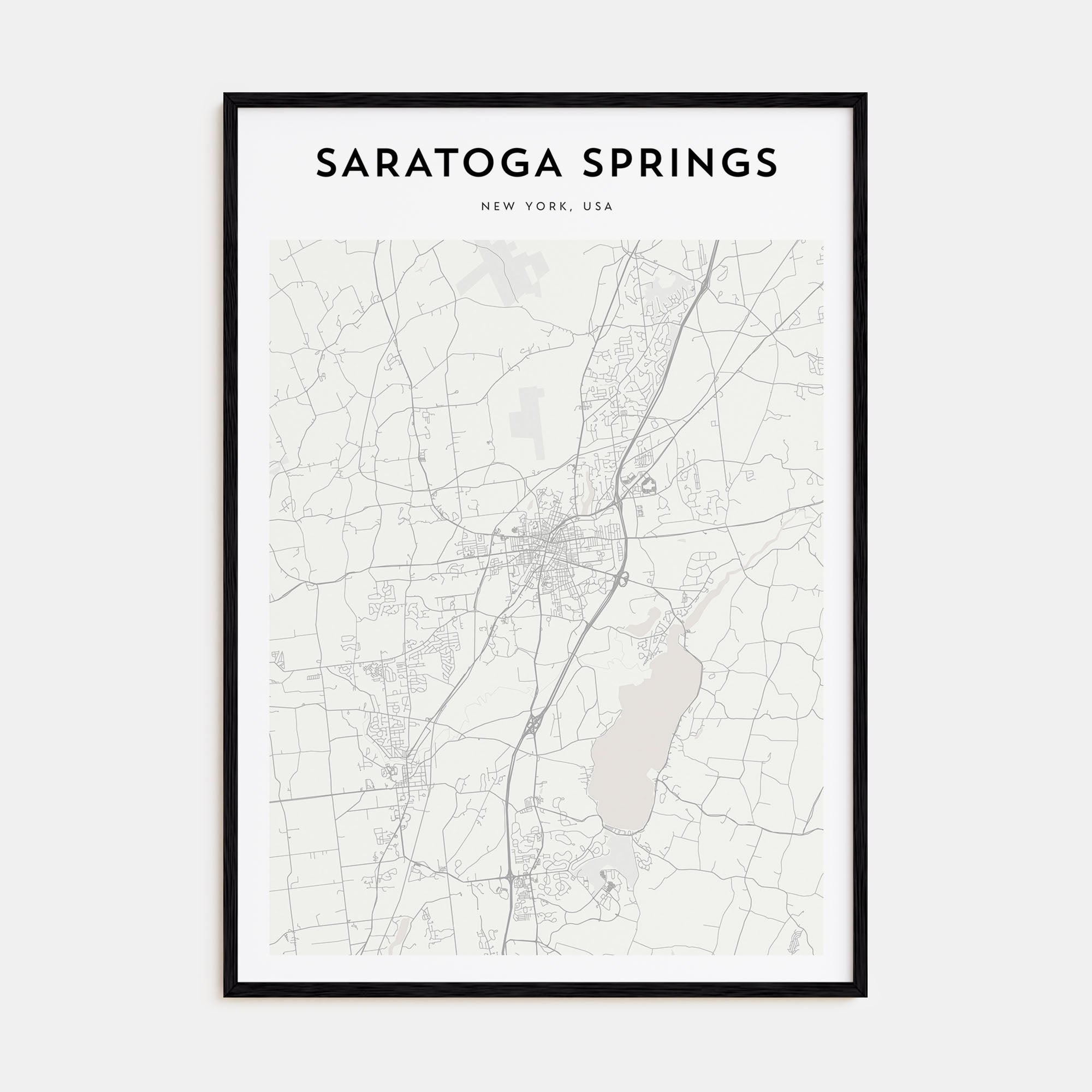 Saratoga Springs Map Portrait Poster