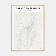 Saratoga Springs Map Portrait Poster