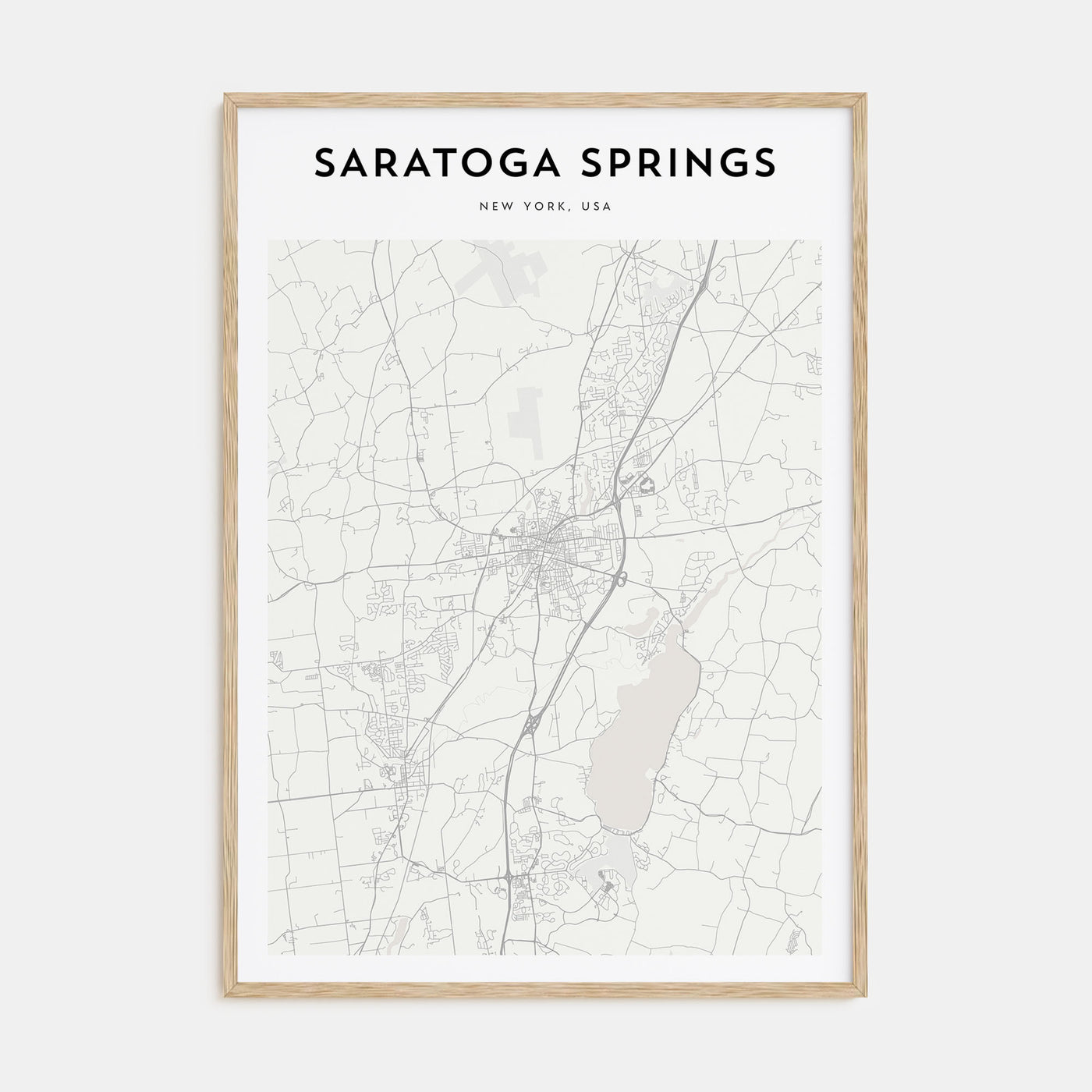 Saratoga Springs Map Portrait Poster