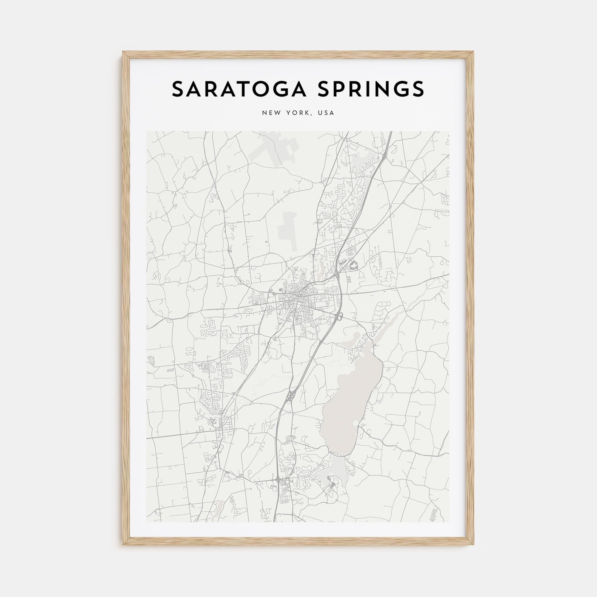 Saratoga Springs Map Portrait Poster
