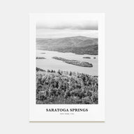Saratoga Springs Portrait B&W Poster