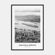 Saratoga Springs Portrait B&W Poster