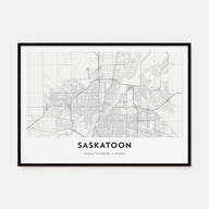 Saskatoon Map Landscape Poster